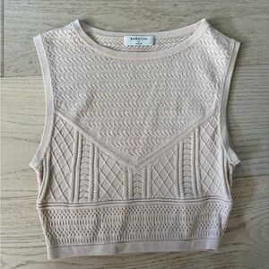 Babaton Textured Cream Tank Top